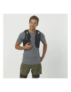 Sac à Dos Trail Salomon Active Skin 8 Flask Black / Black -Équipement Tout-Terrain sac a dos trail salomon active skin 8 flask black black 2