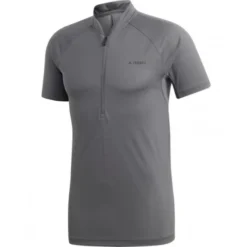T-shirt Adidas Climalite 1/2 Zip Grey Five